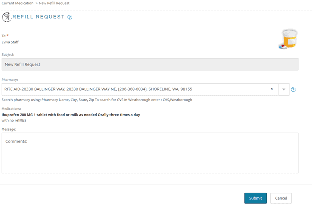 form to submit refill request