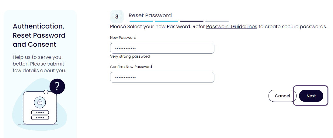 set new password