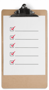 clipboard with checklist on it